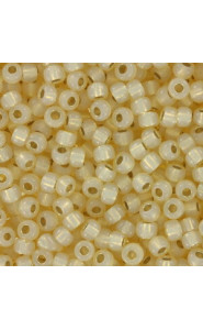 Miyuki rocailles Perlen 8/0 - Dyed cream silver lined alabaster 8-577